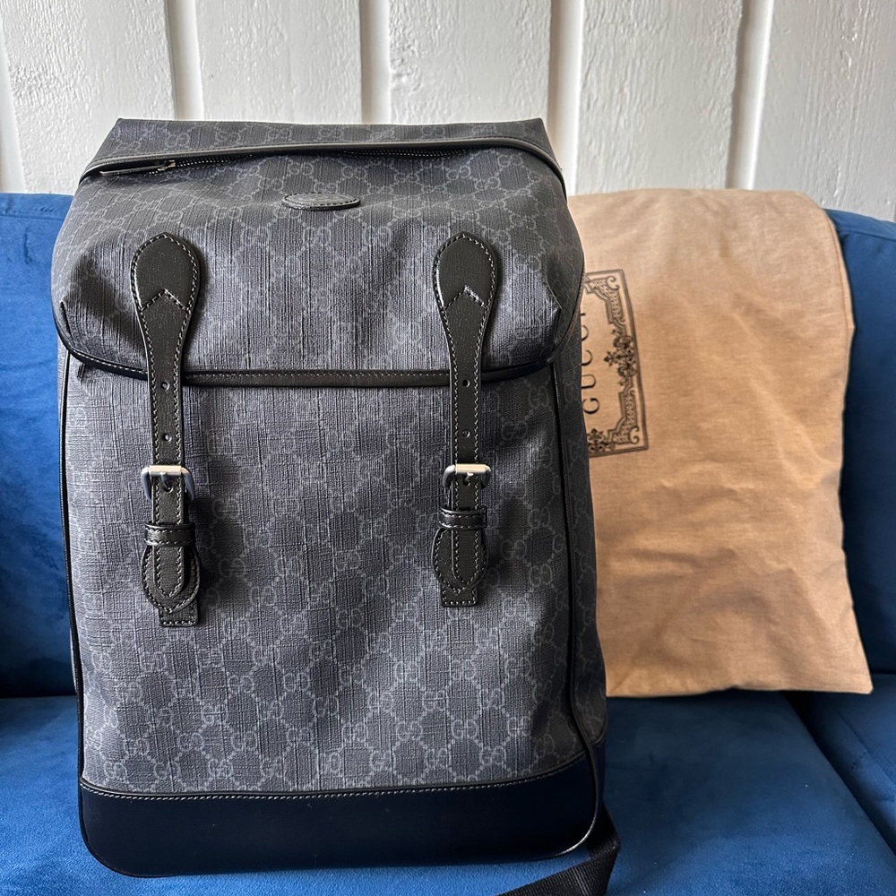 Gucci Dark Gray Black Backpack